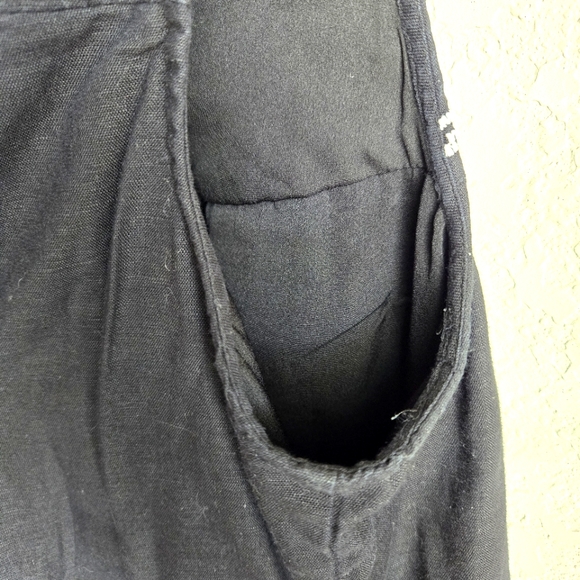 J.Crew Linen Blend black Dress Size Medium - Picture 4 of 9